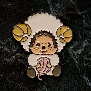 MONCHHICHI Mystery *Ram* (shh) Enamel Pin from Hot Topic - Adorable!